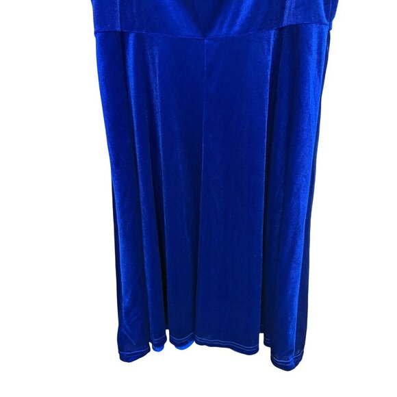Blue Velvet Babydoll style Spaghetti Strap Mini Dress Adjustable Straps Y2K - Picture 6 of 9